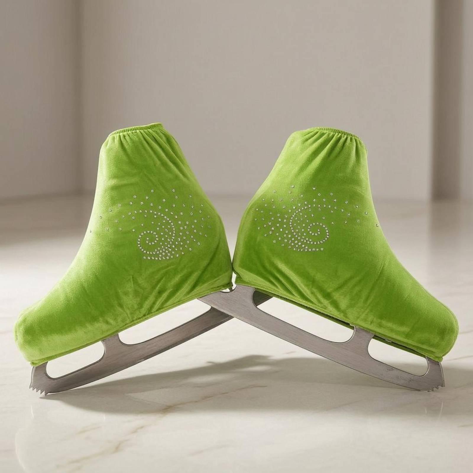Boots - Plush Velvet Ice Skate Covers Elastic