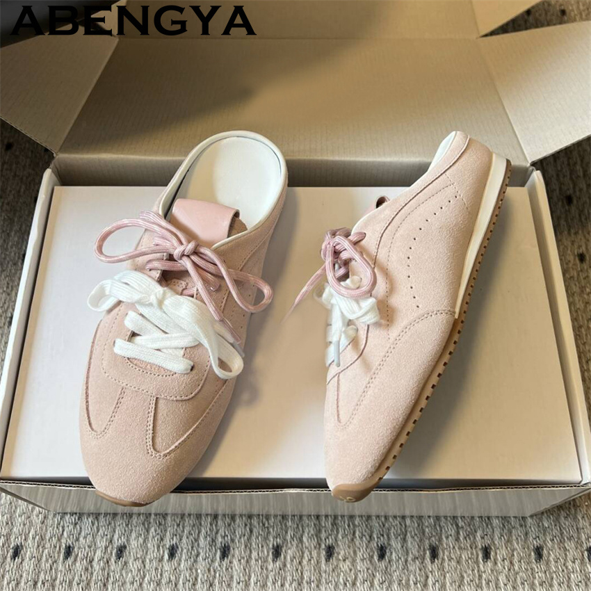 Running Shoes - Women's Lace Up Casual Flat Slippers