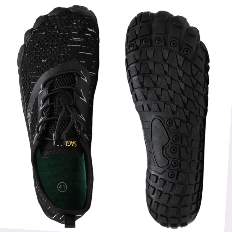 Wide Toe Box Running Sneakers - Men Trail Running Shoes Minimalist Barefoot