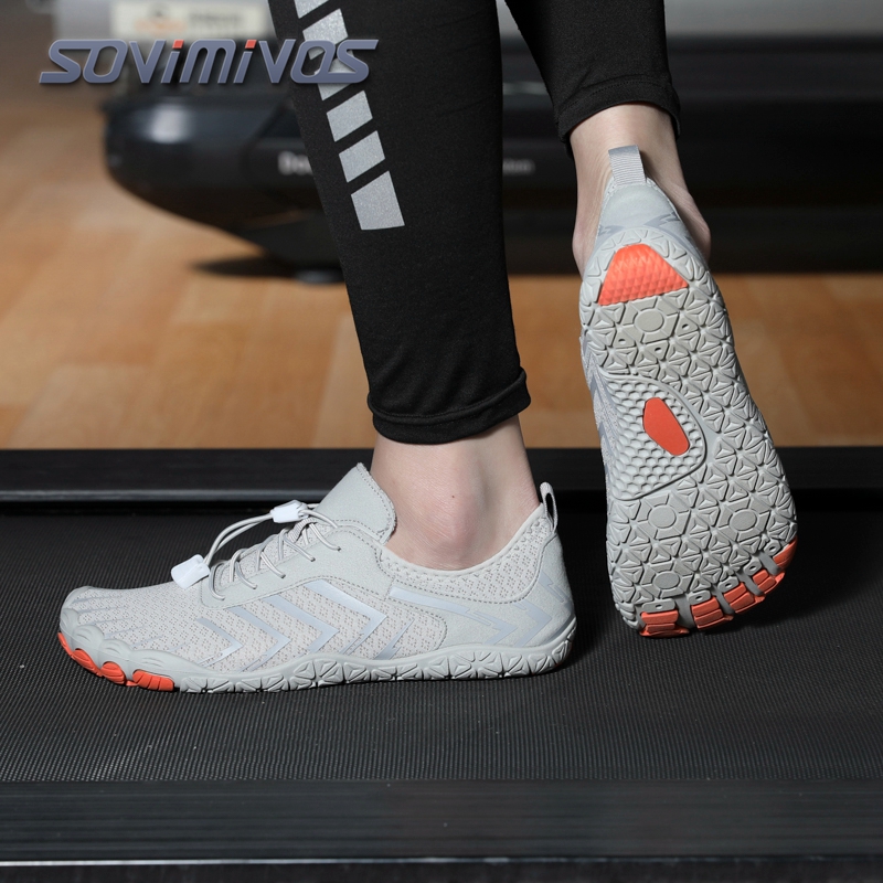 Wide Toe Box Running Sneakers - Men's Barefoot Trail Running Shoes Minimalist
