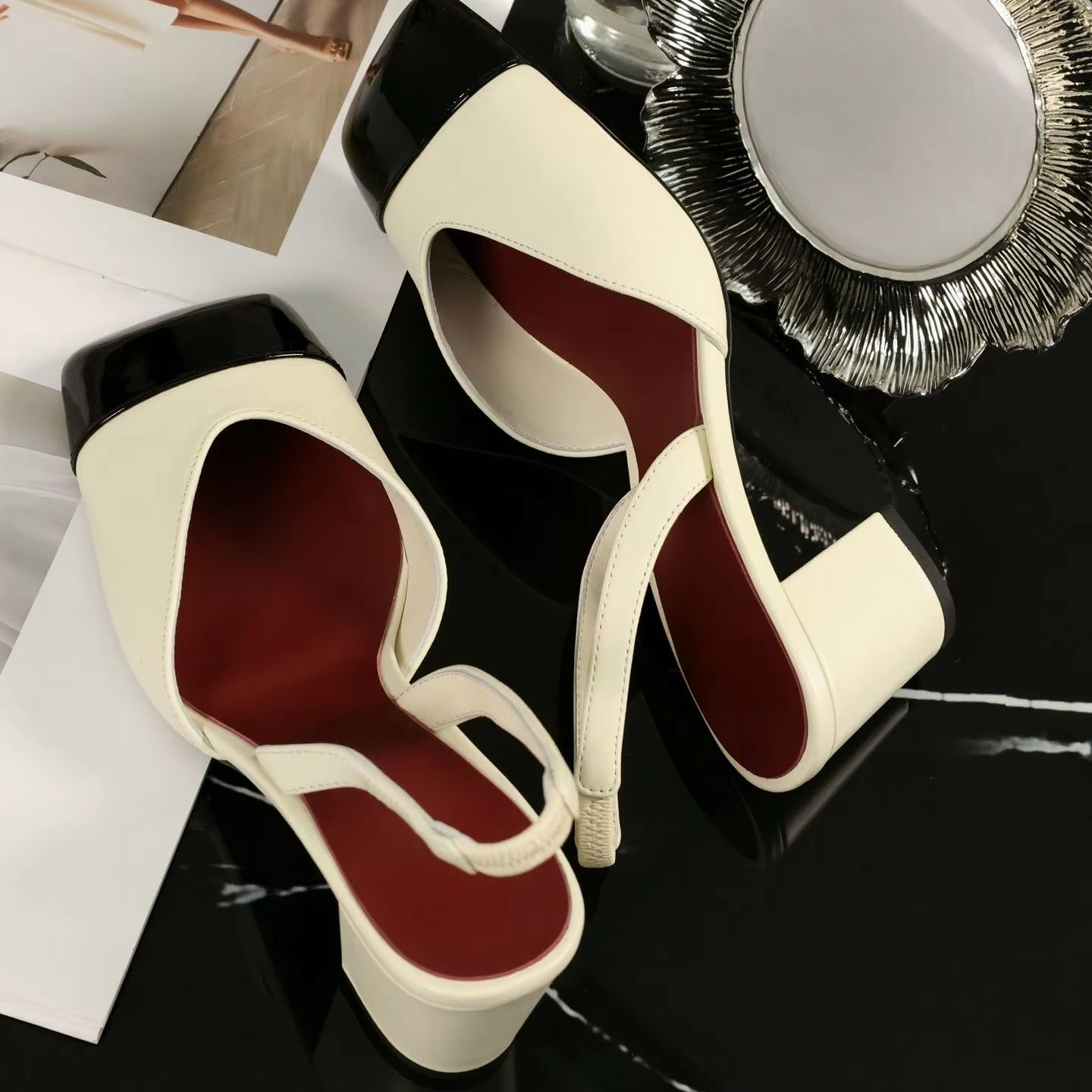 Women Slingback Pumps Two Tone - огляд і ціна Sandals