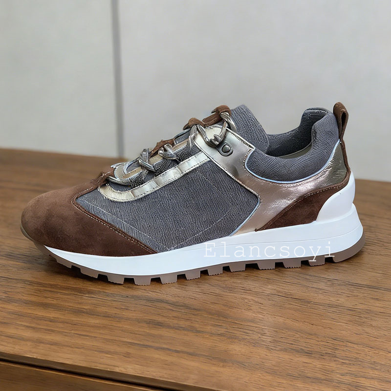 Sneakers Women Lace Up String  - огляд і ціна Knit Fabric Lace Up Sneakers