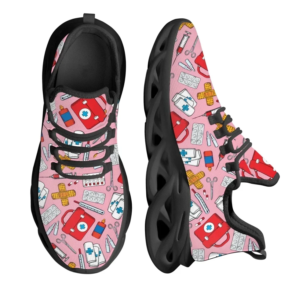 Custom Made Red Medical Box De - огляд і ціна Knit Fabric Lace Up Sneakers