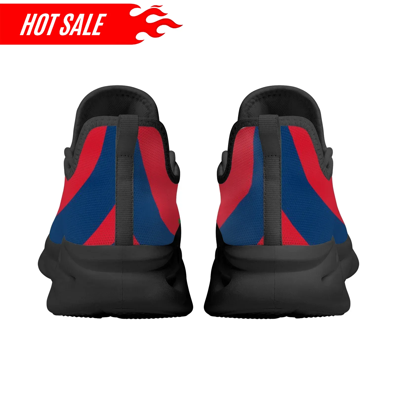 Hot Dominican Flag National Em - огляд і ціна Knit Fabric Lace Up Sneakers