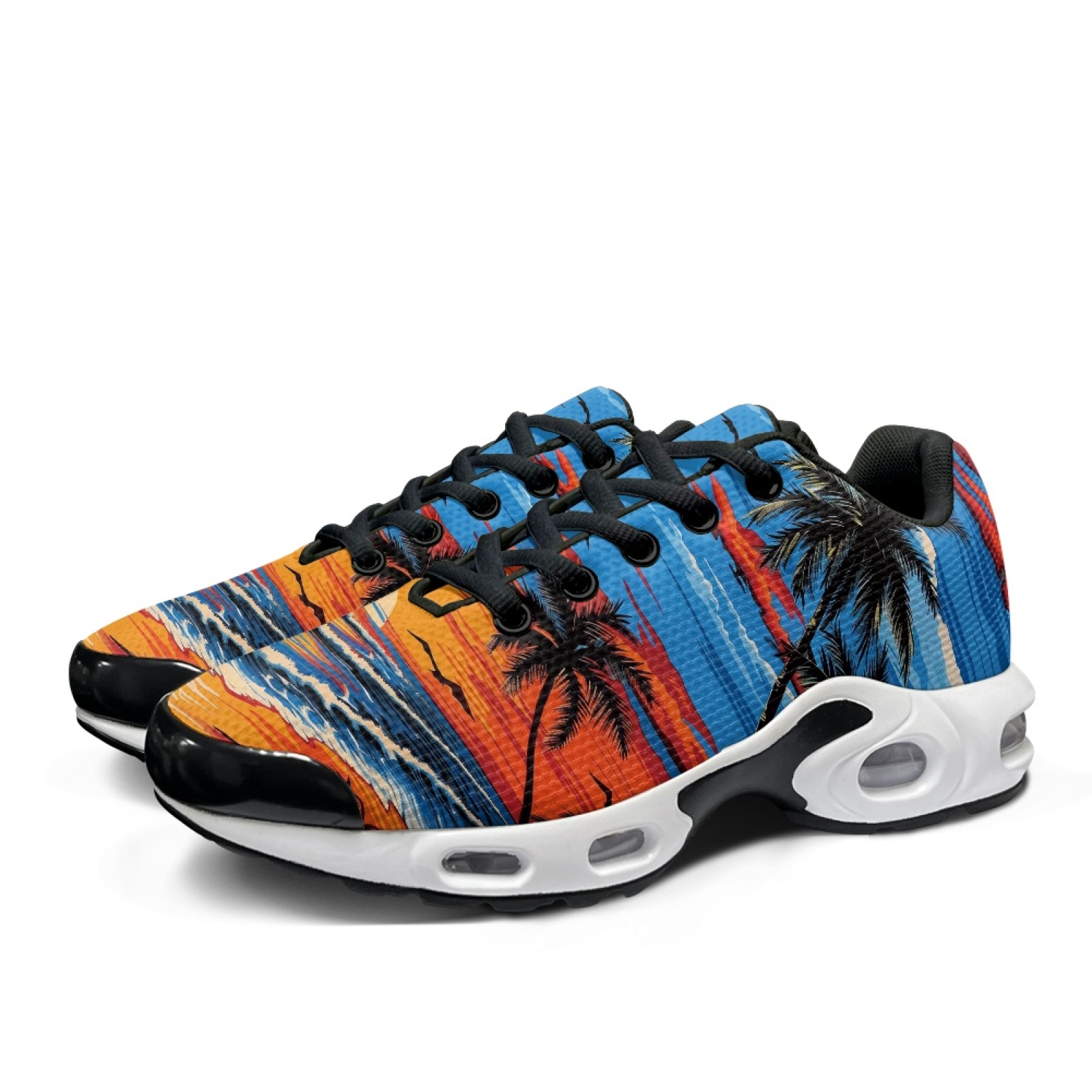 PENSTROLL Sunset Palm Trees Sl - огляд і ціна Air Cushion Jogger Shoes Men