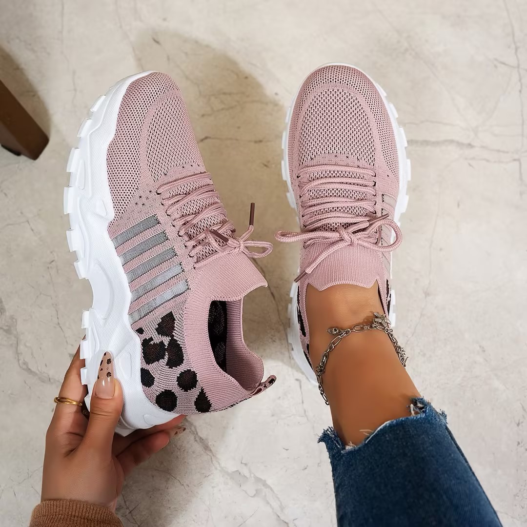 Women's Spring Autumn Knitted  - огляд і ціна Knit Fabric Lace Up Sneakers