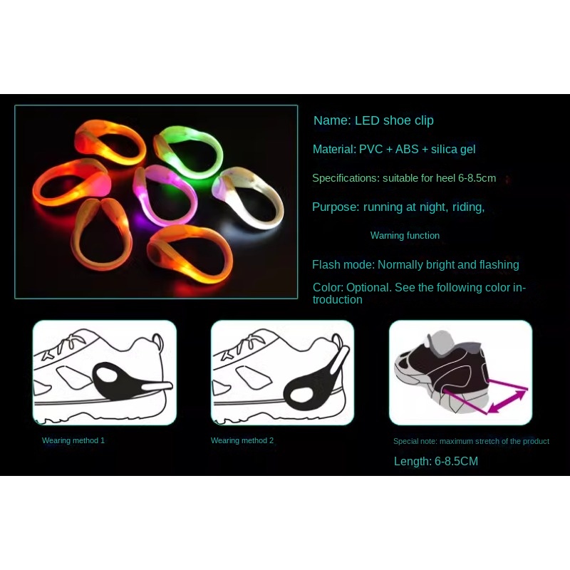 2024 Luminous Shoe Clip Light  - огляд і ціна Reflective Night Running Shoes