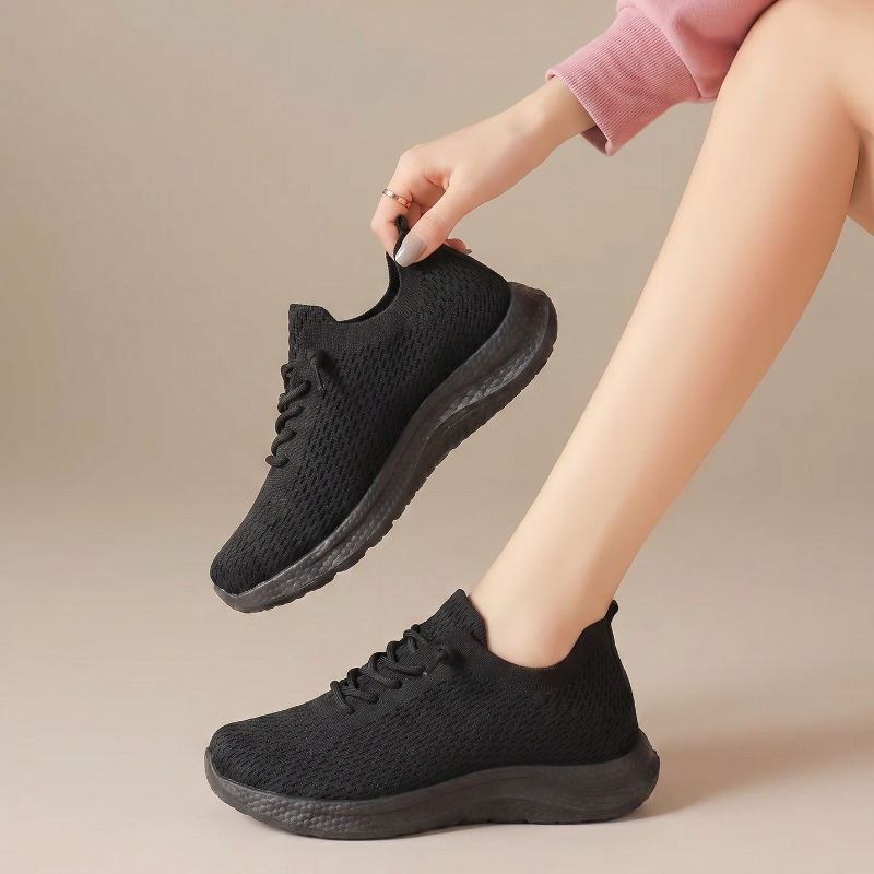 Summer Ladies Breathable Mesh  - огляд і ціна Knit Fabric Lace Up Sneakers