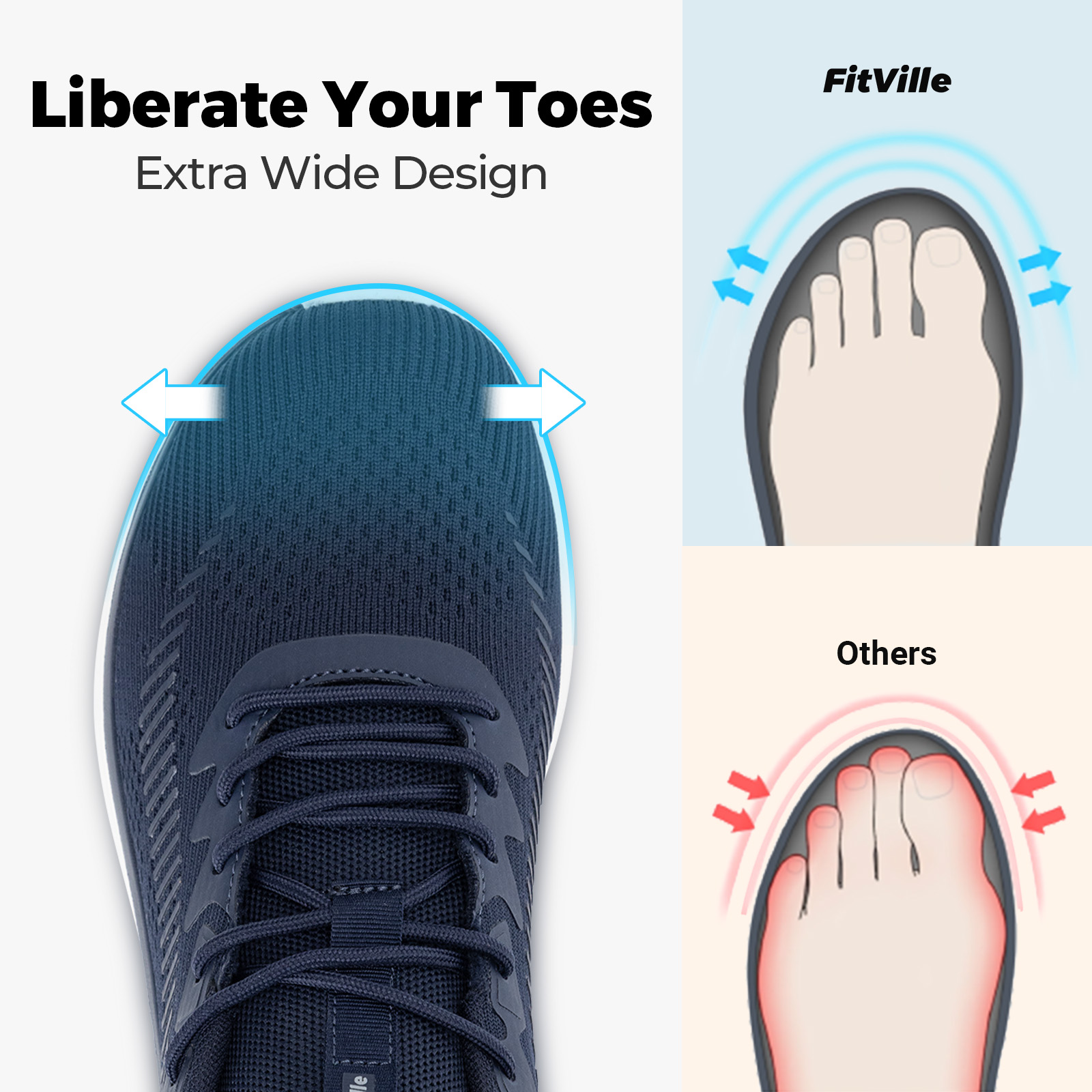 FitVille Men's Walking Shoes L - огляд і ціна Breathable Mesh Athletic Shoes