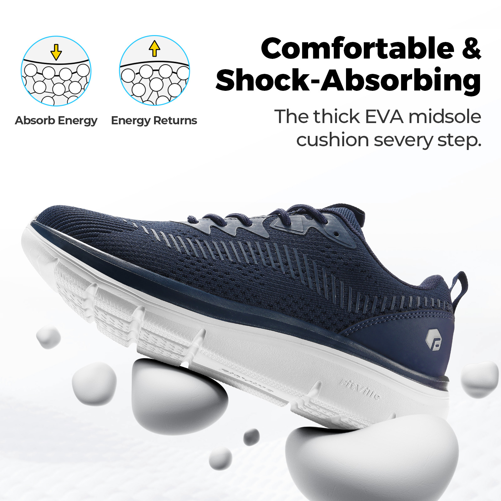 FitVille Men's Walking Shoes L - огляд і ціна Breathable Mesh Athletic Shoes