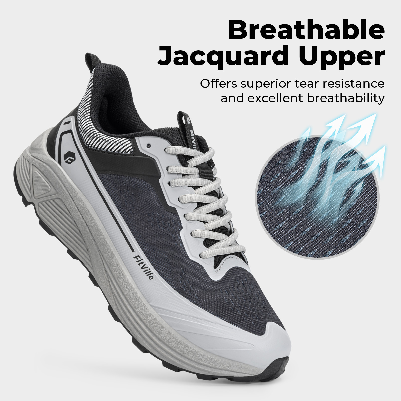 FitVille Wide Sports Shoes Wea - огляд і ціна Anti Slip Trail Running Sneakers