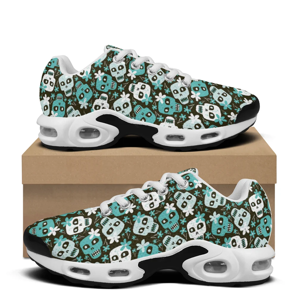 Green skull print casual air-c - огляд і ціна Breathable Mesh Athletic Shoes